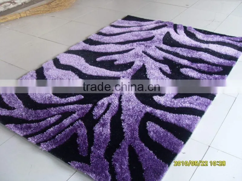 South Korea Silk Pure Color Rugs,hand tufted semi circle rug