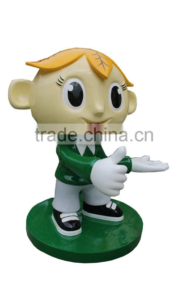 fiberglass sculpture cartoon little boy statue