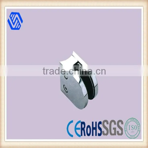 Round glass clip stainless steel polished glass clamp