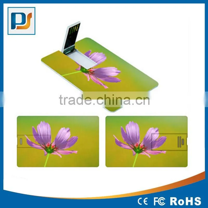 Best promotional super thin credit card usb flash drive with 2 side logo print