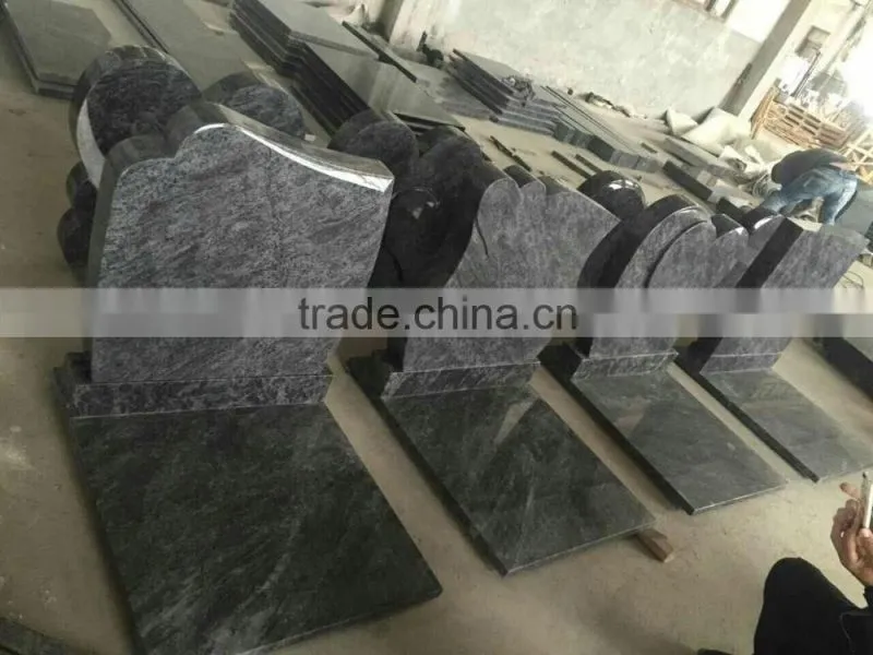 Bahama blue granite headstone granite tombstone design