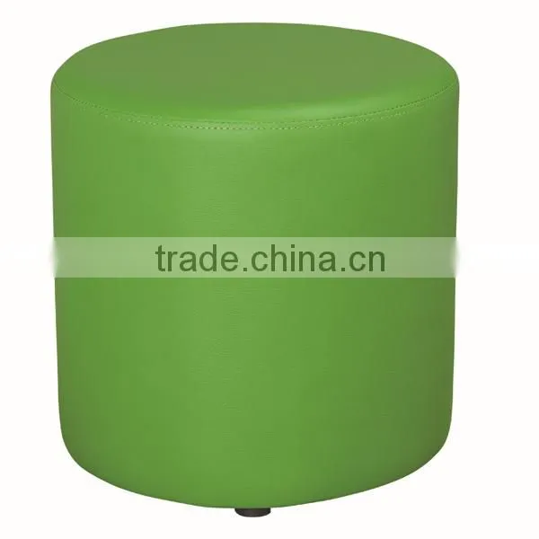 Faux leather round ottoman for home living room under mail order