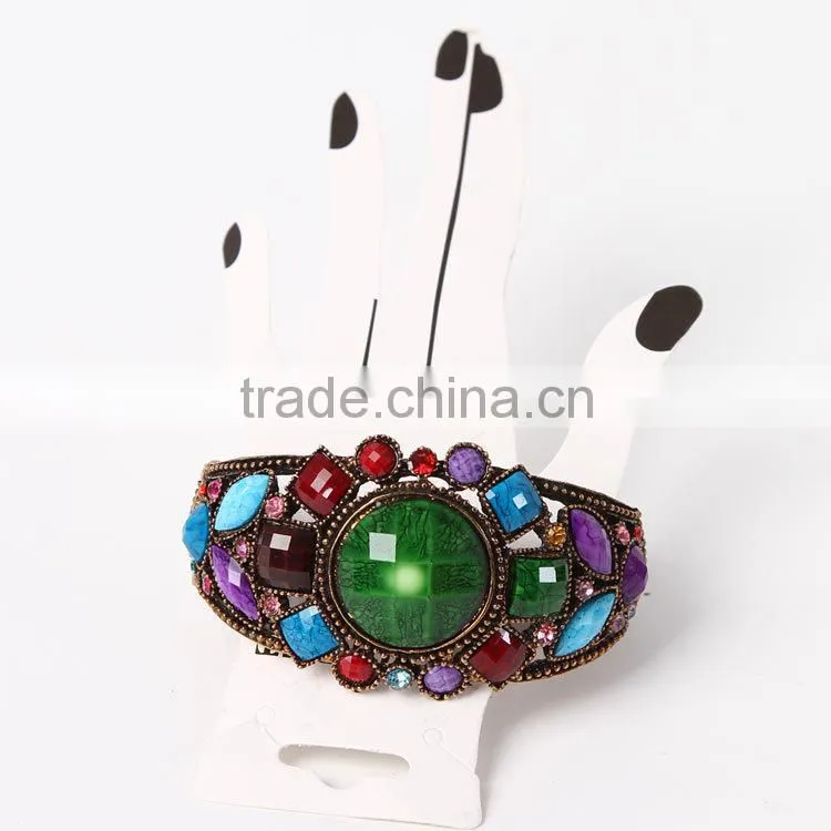 Fancy colored stone Belly Dance Bracelet For Dancer