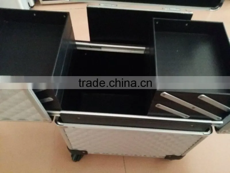 trolley vanity beauty box with 360 degree wheels