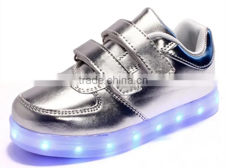 2016 new style colorful children shoes, led light for kids shoes