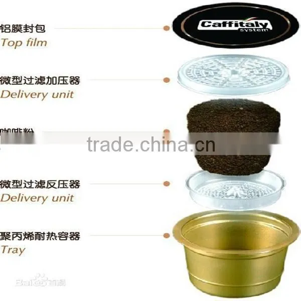 High quality caffitaly coffee capsule, empty caffitaly cup