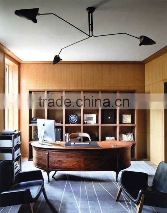 Replica Serge Mouille Three Curved Arms Ceiling Lamp Chandelier