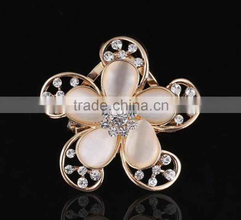 Bouquet Purple Rhinestone Brooch For Bag,Alloy Metal Rhinestone Scraf Buckle For Garment Embellishment