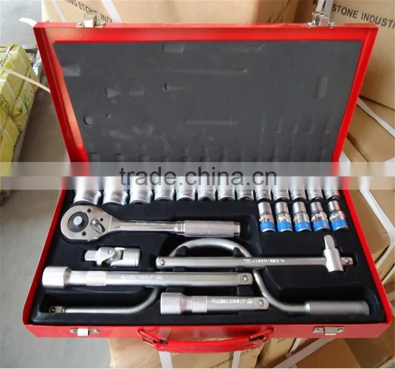 24pcs 1/4" CHROME VANADIUM Hand Socket set