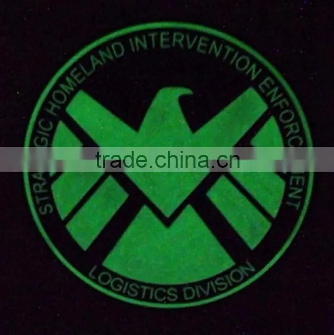 THE AVENGERS movie S.H.I.E.L.D logo PVC 3D Rubber PATCH Glow In The Dark Usa Army Tactical Patch Morale Badge Military Patches