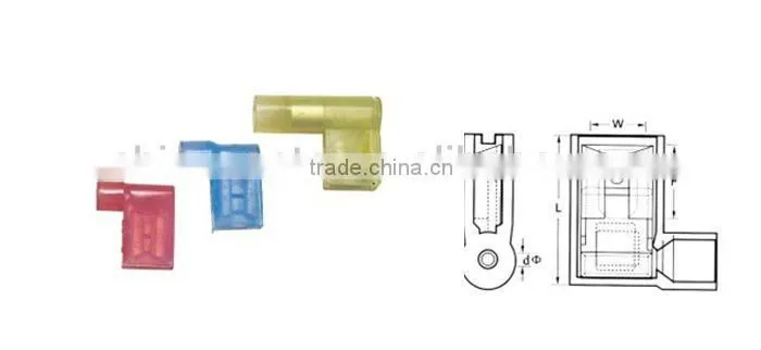 Nylon insulated flag wire crimp terminal connector