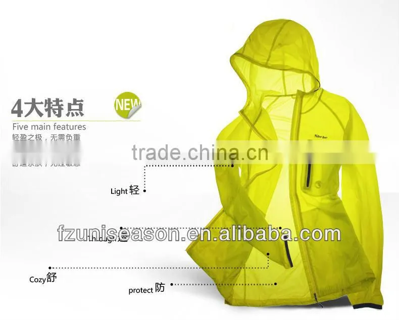 Wholesale summmer windbreaker jackets with bag