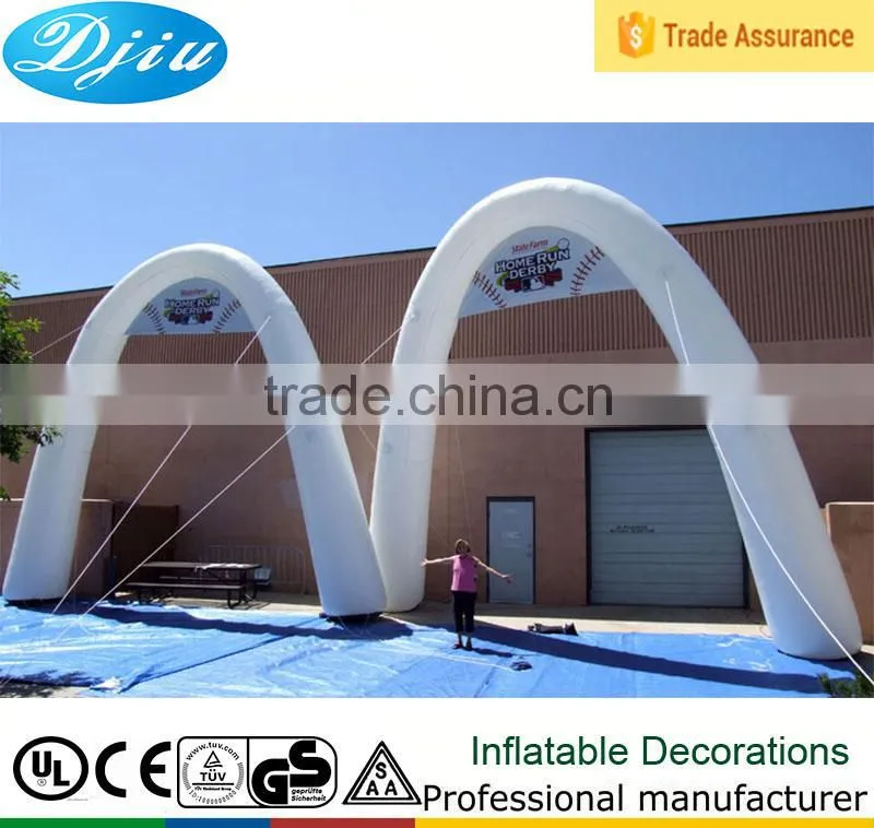 DJ-GM-20 M type inflatable white giant advertising arch equipment inflatable bouncer