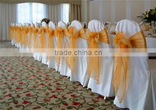 White Organza Chair Sash for Banquet or Wedding Decoration