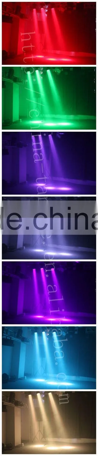 Hot 7pcs 4in1 10w rgbw led dmx moving head home light show equipment