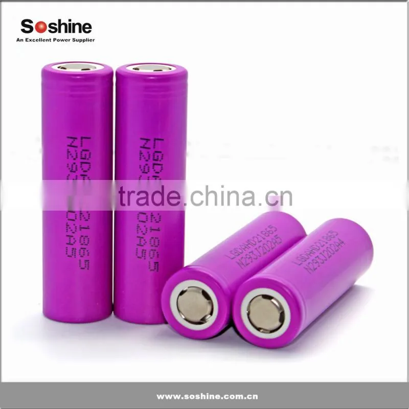 perfect power battery, 2000mah LG HD2 icr18650 18650 25A discharge battery, best for electronic cigarettes