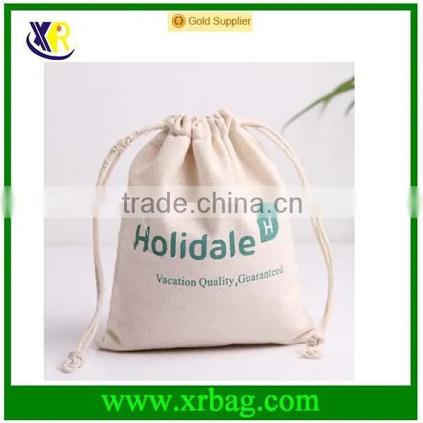 Custom promotional cotton drawstring grocery backpack bags