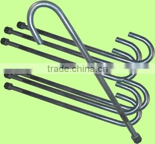 J bolt anchor bolt white zinc plated