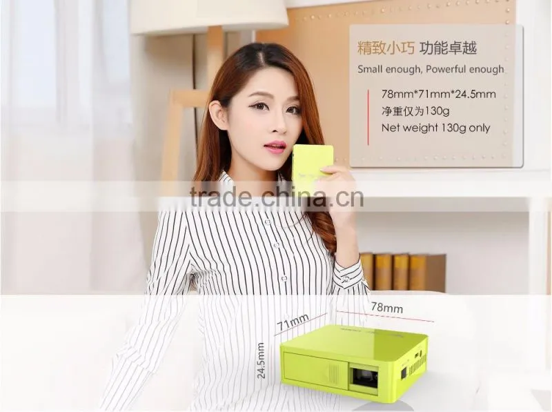 2016 Mini Small Pico LED Projectors Palm Size DLP Projector Easy to Carry (SMP50)