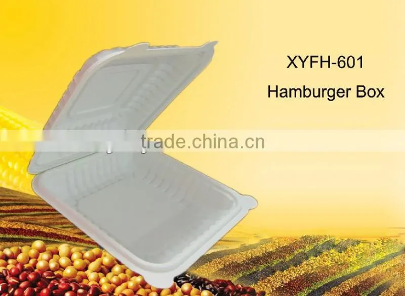 biodegradable cornstarch disposable hamburger food packaging box