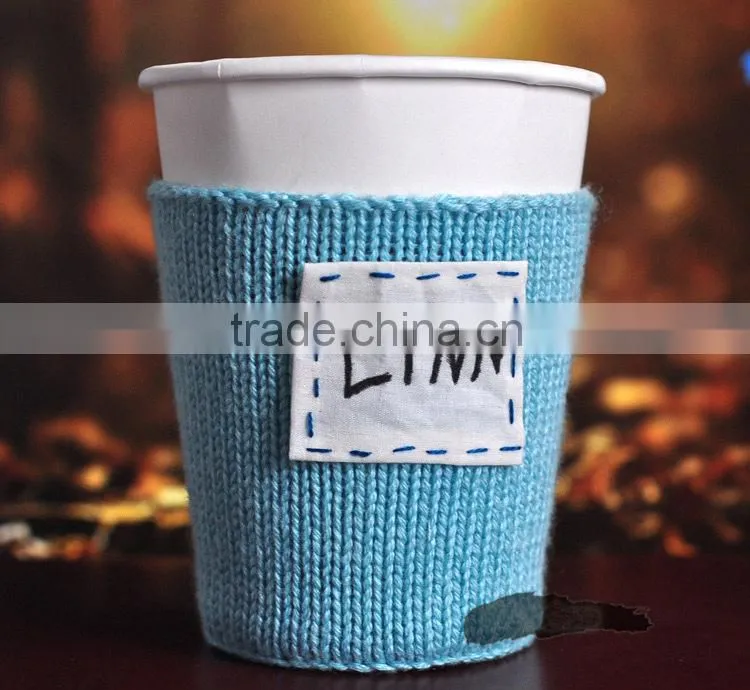 Knitted coffee cup sleeves,knitted bottle sleeve,hot cup sleeve