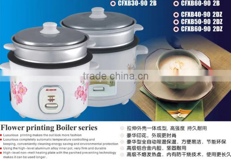 1.5L Flower Printing Boiler Rice Cooker And Food Steamer