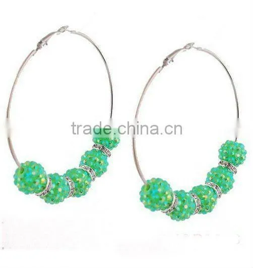 basketball wives hoop earring/shamballa crystal earring