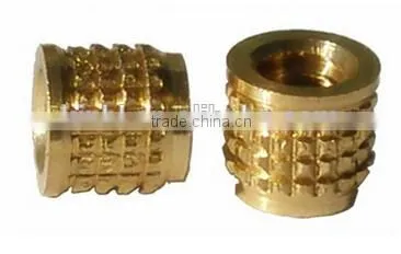 Diamond knurling brass insert nut