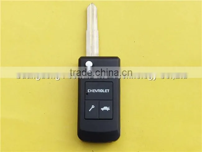 2 buttons remote flip folding key fob case for Chevrolet Lova
