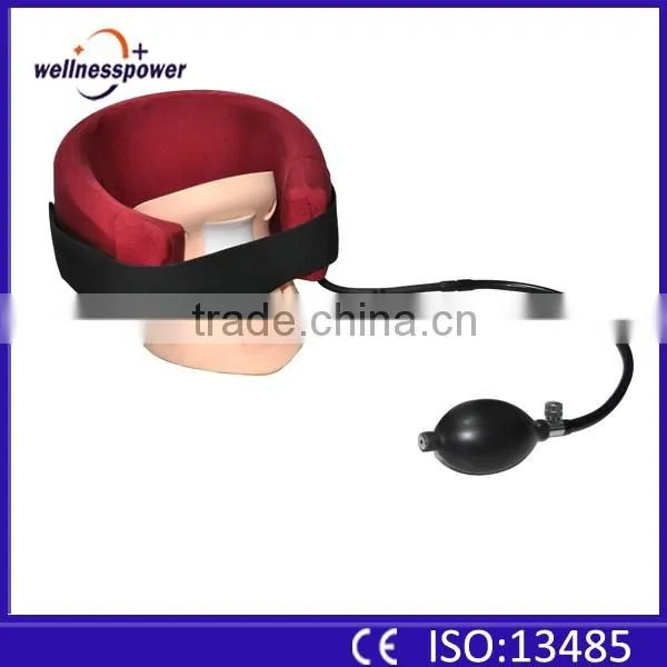2016 adjustable red rubber air bag inflatable cervical neck collar