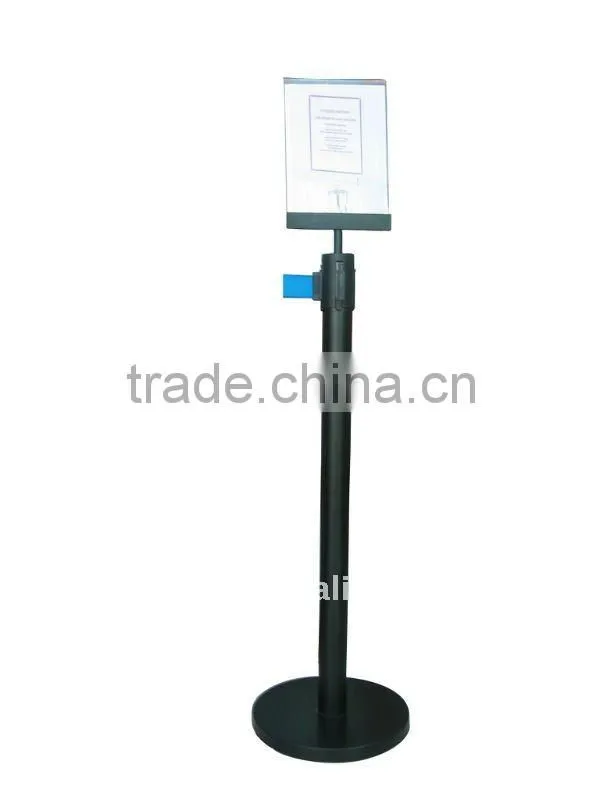 Crowd Control Post, Retractable Queue Barrier