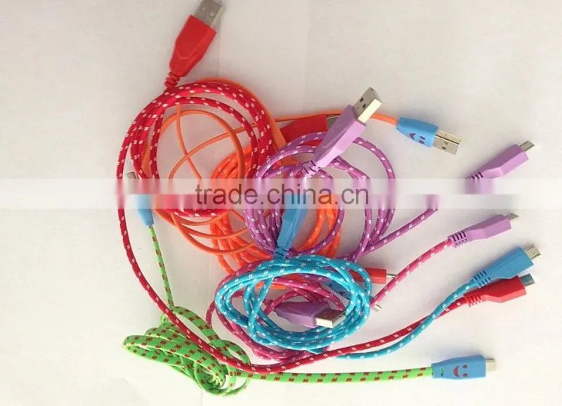 shenzhen hot sale micro dual usb data cable 1.2m micro data cable for samsung galaxy s4