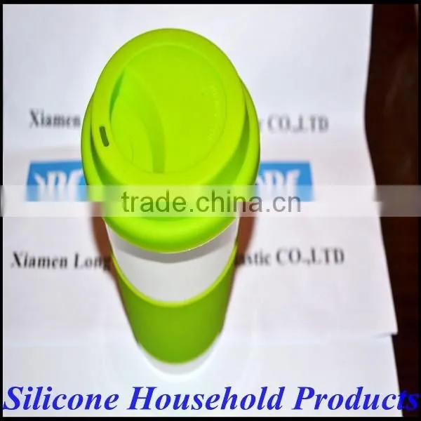 Ceramic Travel Coffee Mug Silicon Lid