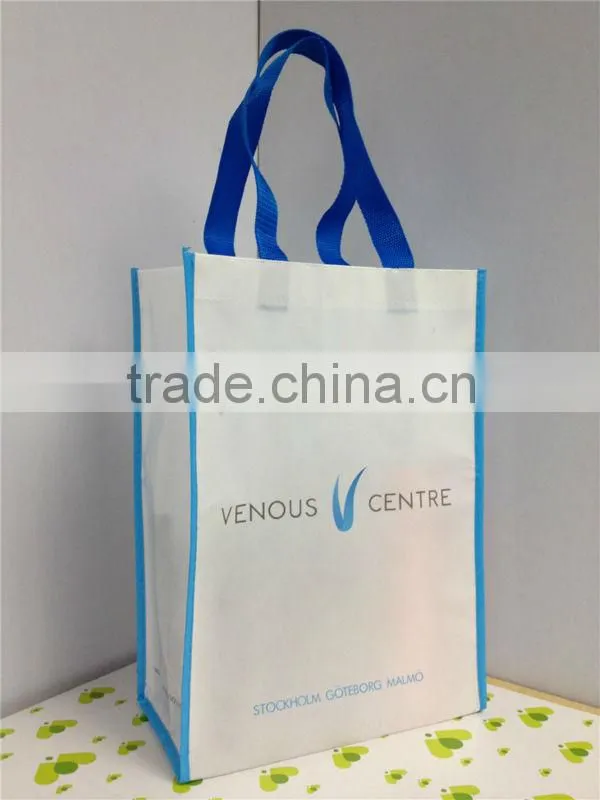 Reuseable TNT promotional custom shopping bag printing with simple logo printing