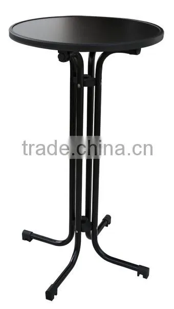 factory direct high quality LED foldable cocktail table bar table bistro table with stretch cover