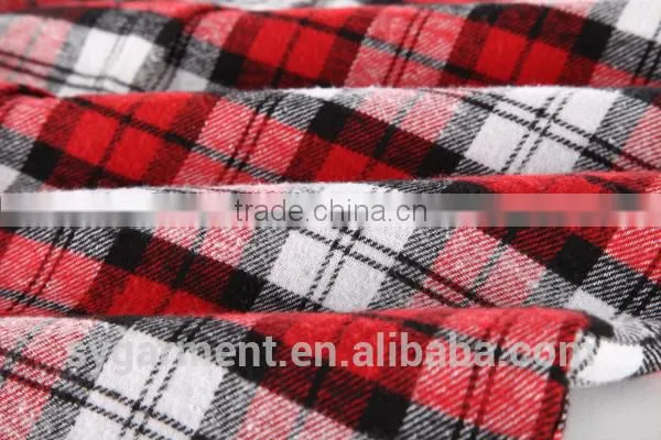 Women fashion long sleeve red plaid shirt