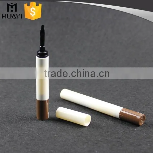 China supplier plastic round bottle liquid eyeliner pen with brush