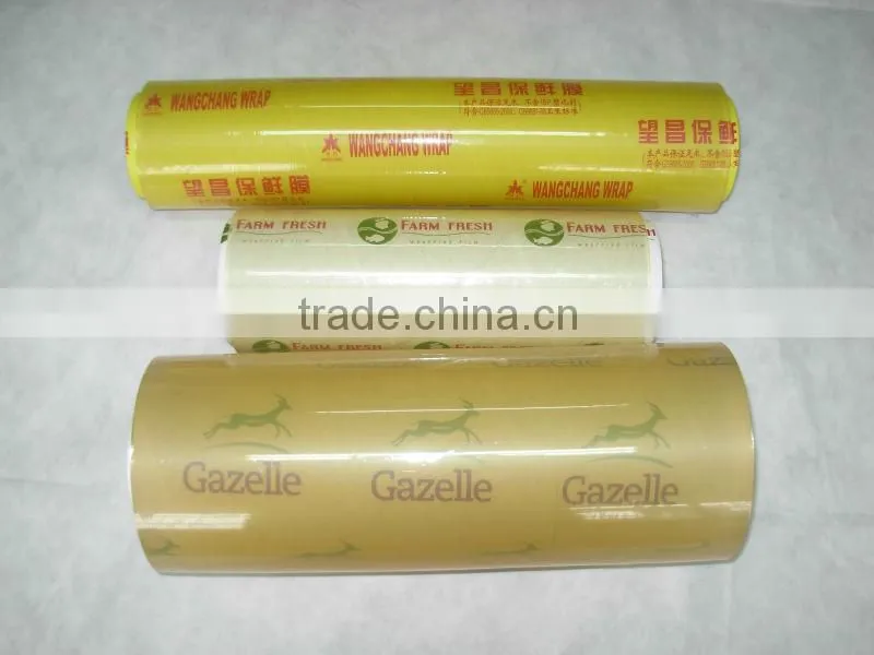 customize logo pvc cling film roll