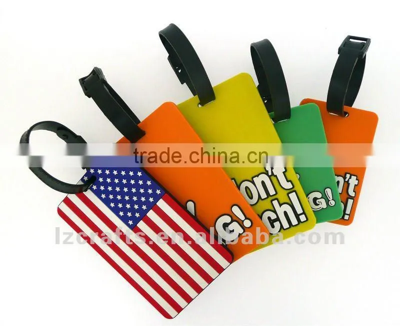 soft pvc luggage tags
