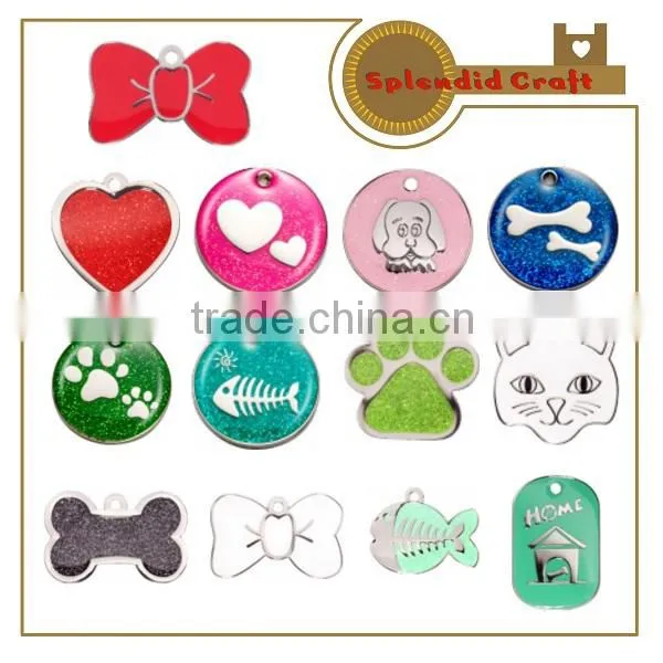 high quality glitter pet tag