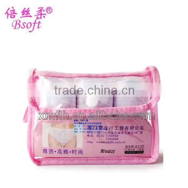 Good quality disposable cotton underwear 2014
