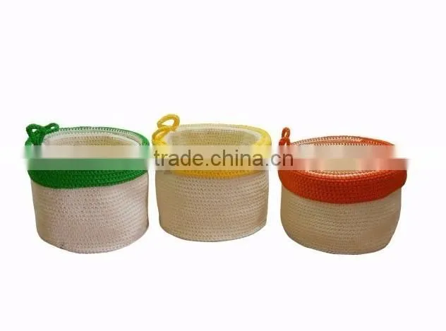 High quality best selling polypropylene Yarn Crochet woven basket made in Vietnam