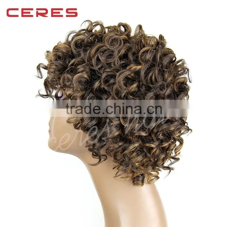 100% premium synthetic wig short wig afro kinky curly wig for black women