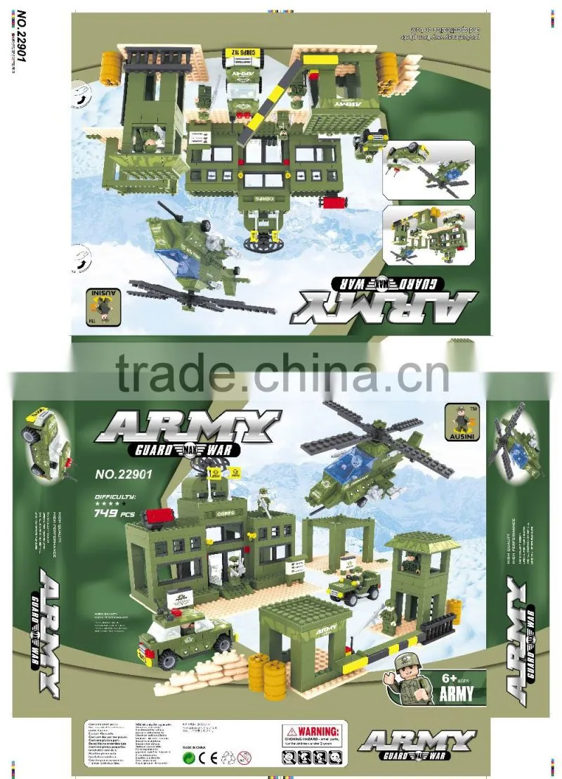 Directly export military set army toy building brick for kids