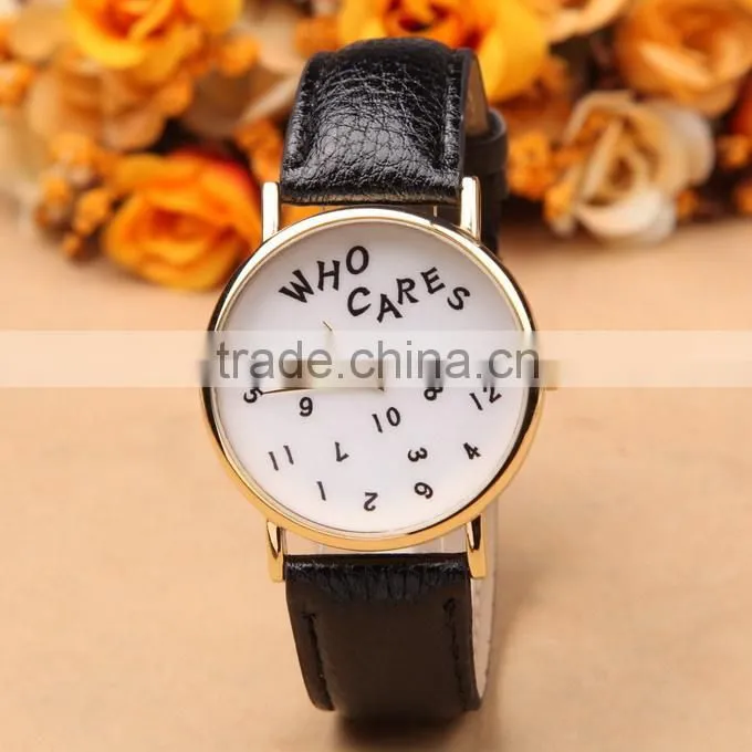 Who cares women watch bracelet,fashion leather watch