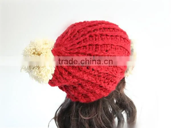 Factory Price Novelty Korean Style Knitted Hat With Beard