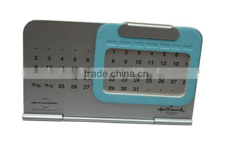 Professional Making Desktop Print aluminum perpetual Calender with customized logo free Sample Top-Grade