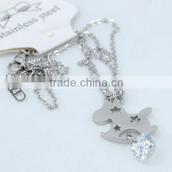silver plated horse pendant