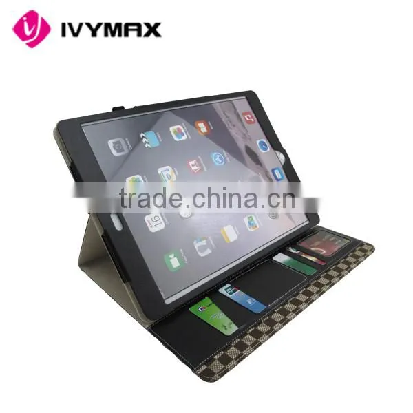 Bookstyle stand wallet leather flip cover for ipad pro case