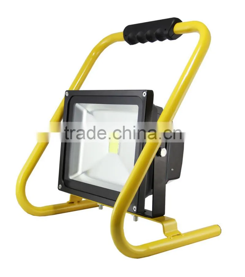 30W LED Flood IP65 Outdoor Portable Battery LED Work Lights 15V DC Dimmable Rechargeable LED Lights